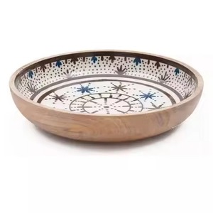 Sticker Printed Wooden <b>Bowls</b> Home and Kitchen Decorative Dough <b>Bowl</b> Restaurant Serving Wooden <b>Enamel</b> <b>Bowl</b> for Salad & Fruits - Product Image 6