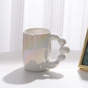 White Glaze Ceramic Coffee Mug with Rich Colors Maintaining Vibrancy Time Classic Design <b>Dishwasher</b> Microwave Safe Customizable - Product Image 1