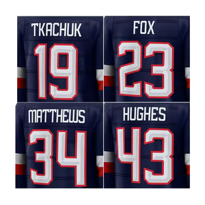 Maillot de Hockey sur Glace 100% Polyester Vente en Gros Écologique Anti-Bactérien Respirant Unisexe Adulte Design En Stock Numérique 220g - Product Image 3