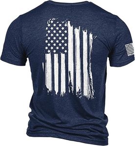 Camisa patriótica personalizada Camisetas patrióticas de EE. UU. Venta caliente Camiseta de gran tamaño personalizada Impresión DTG 200 Gsm 100% Algodón - Product Image 6