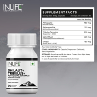 Suplemento Herbal de Shilajith, Tribulus y Ashwagandha, 90 Cápsulas Vegetarianas, Gestión de Energía, Apoyo Inmunológico para Hombres, GMP