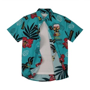 OEM <b>Men's</b> Short Sleeve Button Down Hawaiian <b>Shirt</b> <b>Floral</b> Printed Casual Hawaiian <b>Shirt</b> Printing Custom Beach <b>Shirt</b> for Vacation - Product Image 2