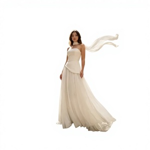 Vestido Elegante para Eventos Formales, Vestido de Noche de Gasa y Tul para Fiesta, Boda, Gala - Diseñador de Moda Boutique - Product Image 1