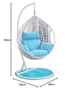 Weatherproof Rattan Outdoor Swing Chair With Canopy Patio <b>Garden</b> Seating - Product Image 3
