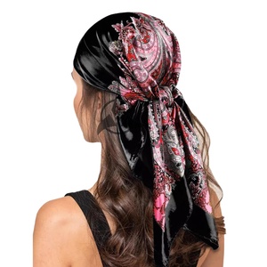 New Fragrant Vibrant Hues Refined Texture Custom Printed Silk Scarf Hand Rolled Edges Floral Ethnic Long Spring Skin Friendly - Product Image 4