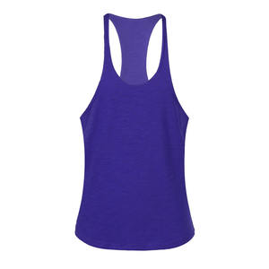 Purple Stringer Tank Top for Men 100% Cotton Made Y-Back Bodybuilding <b>Vest</b> Loose <b>Muscle</b> Fit Gym Wear Custom Logo Men Tank Top - Product Image 3