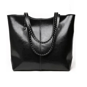 Elegant <b>Black</b> <b>Patent</b> Leather Tote <b>Bag</b> Solid Color Open Closure Daily Use Women's Handbag All Seasons Style - Product Image 1