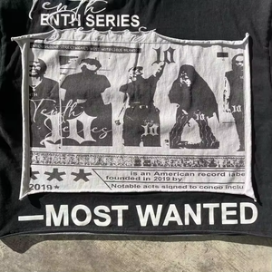 ผู้ผลิตเสื้อยืดสตรีทแวร์แบบ OEM รับผลิตตามสั่ง ปักลายขาดๆ สกรีนลาย เสื้อยืดผู้ชายแขนยาวสองชั้น - Product Image 5