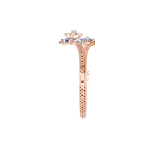 สร้อยข้อมือทอง14K พร้อมดีไซน์ดอกไม้ที่ไม่เหมือนใครเครื่องประดับเพชรแซฟไฟร์เพชรธรรมชาติหรูหรา OEM ODM สำหรับผู้หญิงกำไลสไตล์อินเดีย - Product Image 2