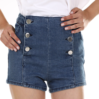 Nuevos shorts vaqueros de mujer estilo vintage gótico con encaje, transpirables, lavados, de cintura media, tipo boyfriend, para verano, servicio OEM personalizado, venta al por mayor.