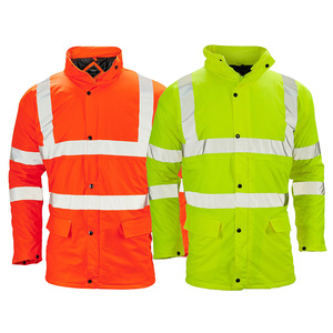 Veste de travail de sécurité en PU souple réfléchissant de haute qualité, personnalisée, en gros, avec rembourrage, veste de travail de sécurité - Product Image 1