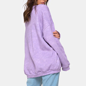 Couleur unie Décontracté Streetwear Drop Shoulder Figures Respirant Écologique Hoodies Sweatshirt Tricoté Pour Femmes - Product Image 4