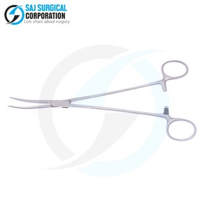 Pinza quirúrgica de acero inoxidable con fórceps de arteria Roberts profesional con puntas curvas para cirugía obstétrica y ginecológica - Product Image 3