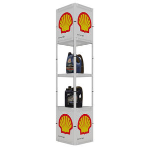 عرض ترويجي: رفوف عرض قابلة للطي مربعة ومستديرة من 4 طبقات، برج دوار قابل للسحب - Product Image 5