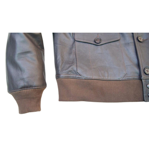 แจ็กเก็ตหนังสำหรับผู้ชายแจ็คเก็ตนักบินหนังแบบปรับแต่งได้แจ็คเก็ตหนังสไตล์พรีเมี่ยม - Product Image 5