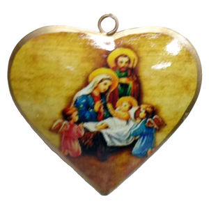 Adorno decorativo de pared de corazón colgante de Metal de hierro de nuevo diseño para el hogar, vacaciones, decoración de Navidad, hecho a mano a granel - Product Image 3