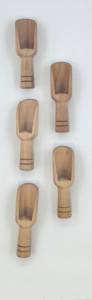 Mini cuillère en bois faite à la main pour sel de bain cuillère à épices en bois naturel cuillère à mesurer de sel cosmétique écologique d'Inde - Product Image 3