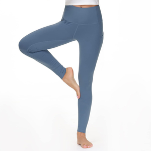 Wholesale High-Waisted Solid Pattern Workout Leggings for Women Custom Soft Yoga Leggings with <b>Mesh</b> Decoration - Product Image 5