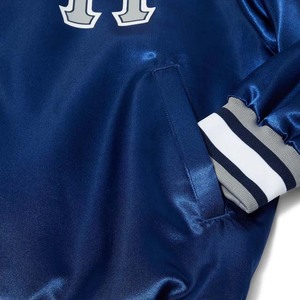Customized Satin Embroidery Bomber Coats <b>Men's</b> <b>Jacket</b> Silk Satin Printed Baseball Bomber Coats College Baseball <b>Jacket</b> For <b>Men</b> - Product Image 4