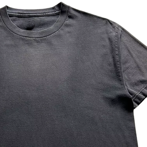 Camiseta Negra Vintage Lavada para Hombre, Estilo Urbano Holgado, Algodón Suave y Grueso, Camiseta Lisa Unisex, Top de Moda, Fábrica OEM - Product Image 3