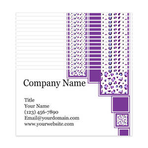 Diseñado para Triumph 40 + Diseños para mostrar su negocio Leopardo púrpura Diseño personalizado Tarjetas de visita personalizadas - Product Image 2