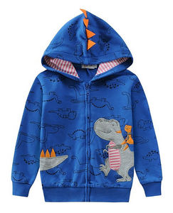 Sudadera con Capucha para Niños, Estilo Vintage, Bordada, Informal, Transpirable, 100% Algodón, Tejido de Felpa Lavada - Product Image 1