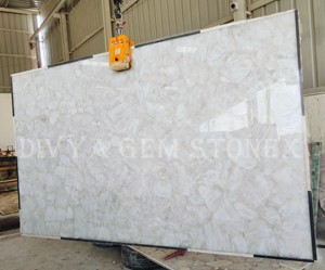 Trắng tinh thể thạch anh slab nhà sản xuất xuất khẩu sang trọng biệt thự nội thất mờ bán quý đá tự nhiên - Product Image 2
