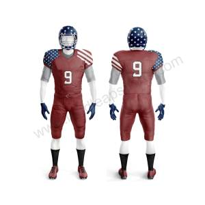 Conjuntos de uniformes de fútbol americano personalizados de alta calidad, ropa deportiva y de equipo de manga corta con impresión digital del fabricante - Product Image 2