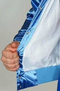 Casual invierno Varsity chaqueta cuello mandarín bolsillo ligero Chenille bordado personalizado Letterman diseño 100% poliéster de talla grande - Product Image 3