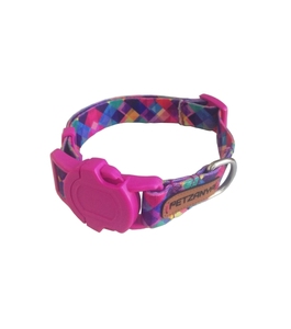 Collar de perro de lujo respetuoso con el medio ambiente con logotipo personalizado, algodón de cáñamo rosa con hebillas de plástico ajustables, material de nailon personalizado - Product Image 2