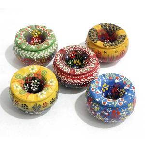 İlbay Set di 5 piastrelle in ceramica pizzo vento posacenere-posacenere da esterno