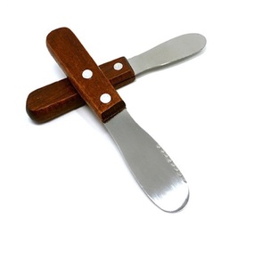 Xyj couteaux à fromage en acier inoxydable, manche en bois d'acacia, spatule de coupe-beurre pour la cuisine, outils à fromage - Product Image 4