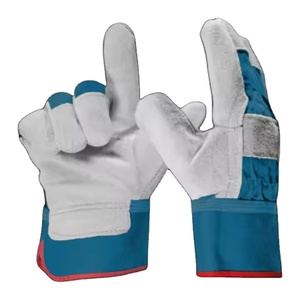 Gants de travail en cuir de vachette pleine fleur de style rigger canadien de haute qualité, pour la protection des mains en milieu industriel et de jardinage, avec doublure en coton - Product Image 6
