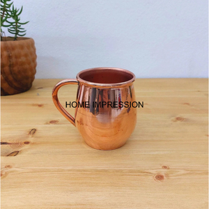 100% tasse à boire en cuivre pur personnalisée en gros tasse en cuivre pour boisson à l'eau personnalisée avec poignée en laiton pour les hôtels et la fête de mariage - Product Image 3