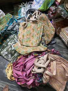 30ชิ้นกระเป๋าหนังควิลท์โบฮีเมียนสไตล์วินเทจสำหรับผู้หญิงกระเป๋าช้อปปิ้งสะพายไหล่ผ้าฝ้ายสองชิ้นเปิดซับใน - Product Image 5