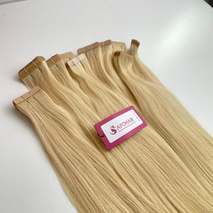 Paquete de cabello humano crudo recto de 18 pulgadas, cabello virgen de alta calidad, Color Piano #613, cinta vietnamita, cabello Remy doble dibujado - Product Image 3