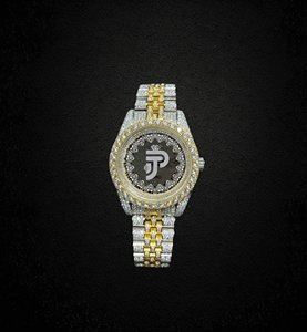 Reloj de lujo con incrustaciones de diamantes de moissanita VVS en acero inoxidable, reloj de pulsera estilo hip hop para hombre, unisex, ideal para regalo. - Product Image 1
