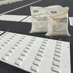 Lieferant Thermoplast ische Vibrations linie Straßen markierung farbe mit weißem Gelb für Verkehrs verzögerung beton erhältlich