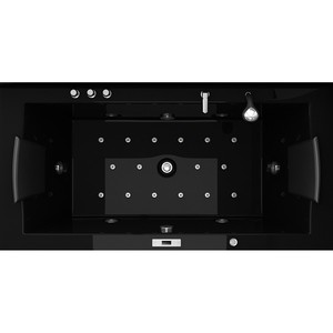 Bañera de Hidromasaje Interior Whirlpool VILLA EUGENIE 183 X 90 cm Negra Estilo Moderno Japonés Rectangular con Calentador LED, Jets de Masaje y Remojo - Product Image 6