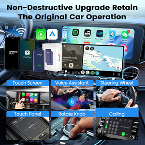 Kit Carlink Ota Upgrade avec double port USB, adaptateur filaire vers sans fil CarPlay Android Auto, Wifi, commande vocale, boîte AI pour Apple - Product Image 5