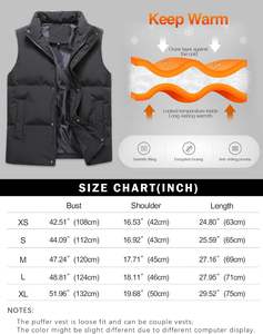 Gilet d'hiver softshell Gilet d'extérieur pour hommes Gilet sans manches Gilet en duvet 2023 Gilet à bulles Veste de sport en duvet - Product Image 6