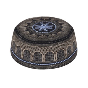 หมวกสวดมนต์ปักลายอิสลามหมวกสวดมนต์ของผู้ชายหมวก kufi อิสลามคุณภาพสูงขายส่งอัตราการออกแบบที่ดีที่สุด - Product Image 1