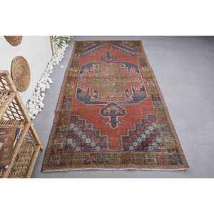 Tradicional rojo azul Kilim alfombra 4,2 X 8.6ft clásico Vintage turco lana 9x12 área grande Patchwork látex para pasillo rectángulo - Product Image 1