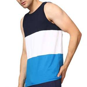 Camisetas sin mangas de talla grande para hombre, servicio OEM, precio razonable, transpirables, antiarrugas, cómodas, superventas, camisetas sin mangas para hombre en contraste - Product Image 2