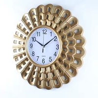 Horloge murale mécanique simple moderne en métal de luxe, étanche, pour hôtel, maison et salon