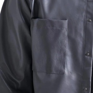 เสื้อเชิ้ตหนัง100% ติดกระดุมแขนยาวสำหรับผู้ชายสไตล์สตรีทลำลอง2026ใหม่ - Product Image 4