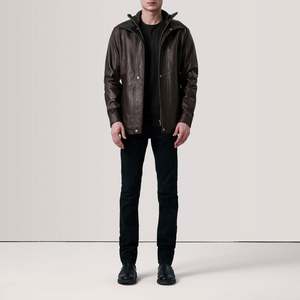 Abrigo de Cuero Color Granate para Hombre Connor - Product Image 2