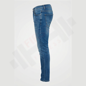 Jeans en denim droit à coupe régulière, lavage vintage personnalisé, grande taille, prêt à expédier, vente en gros de mode 2025, approvisionnement en vrac - Product Image 3