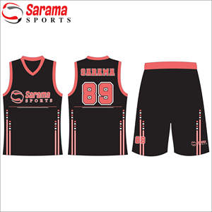 Maillot de basket-ball par sublimation et vêtements de sport courts ensemble d'uniformes grande taille très vendus avec logo et design, - Product Image 1