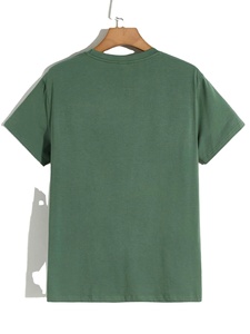 100% coton T-shirt pour hommes coupe ample imprimé de haute qualité mode Slim T-shirt hommes coupe personnalisée à manches courtes Simple haut T-shirt - Product Image 2